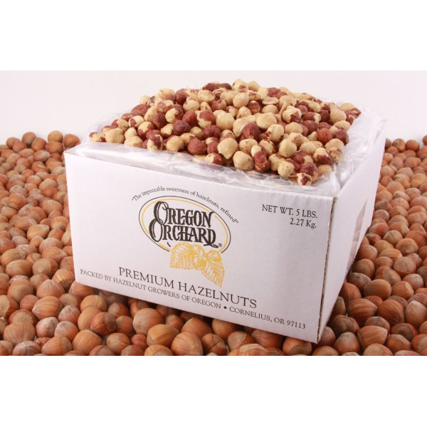 saltedhazelnuts5lb Oregon Orchard, Hazelnut Growers of Oregon