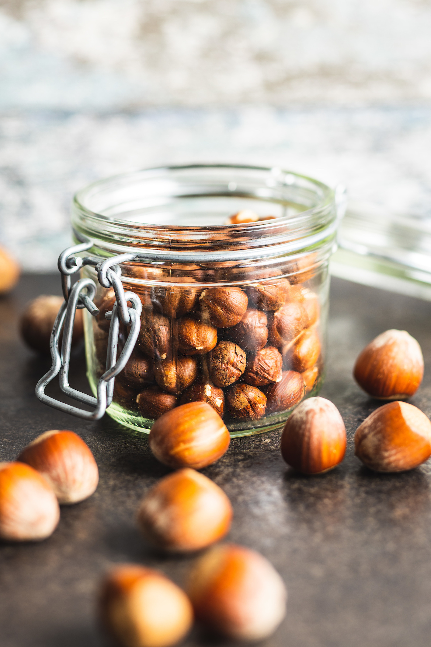 Peeled hazelnuts. Oregon Orchard, Hazelnut Growers of Oregon