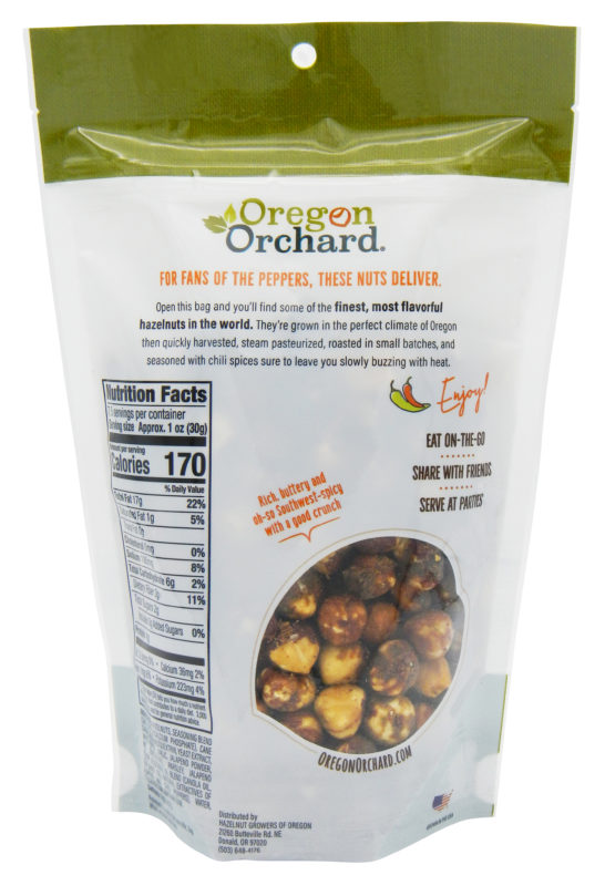 Oregon Orchard Southwest Chili Pepper Seasoned Hazelnuts, 8oz Oregon